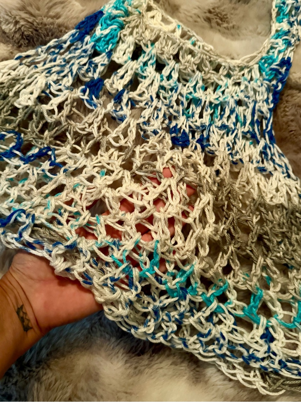 Crochet Openwork Crop Top - Picture 3 of 5